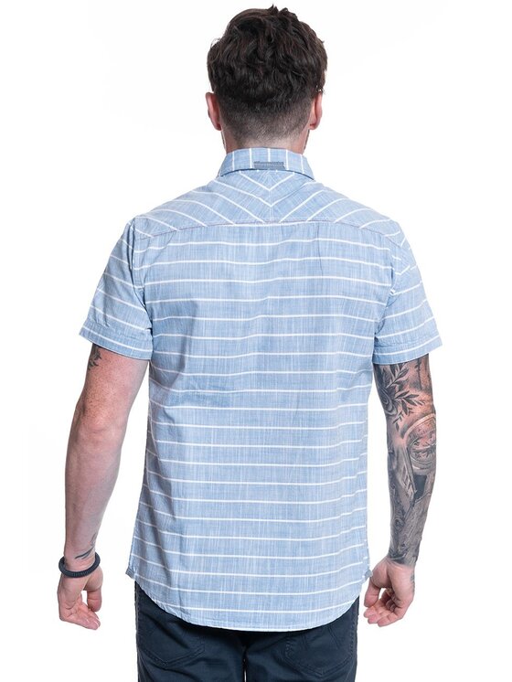 Mustang Mustang Camicia CHRIS STRIPE SHIRT Blu Regular Fit