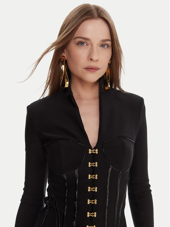 Elisabetta Franchi Elisabetta Franchi Sakoi GI-182-57E2-V590 Crna Slim Fit