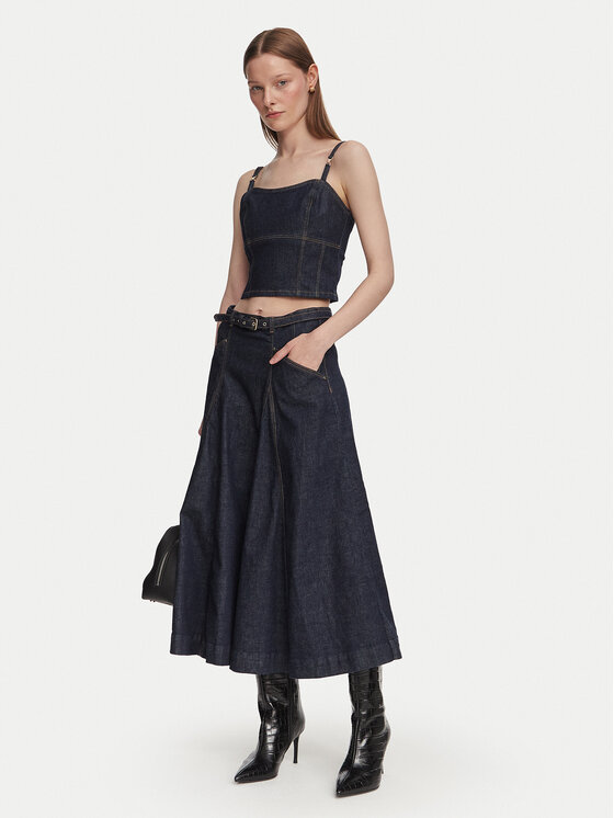 Guess Guess Top W6YH15 D1351 Dunkelblau Slim Fit