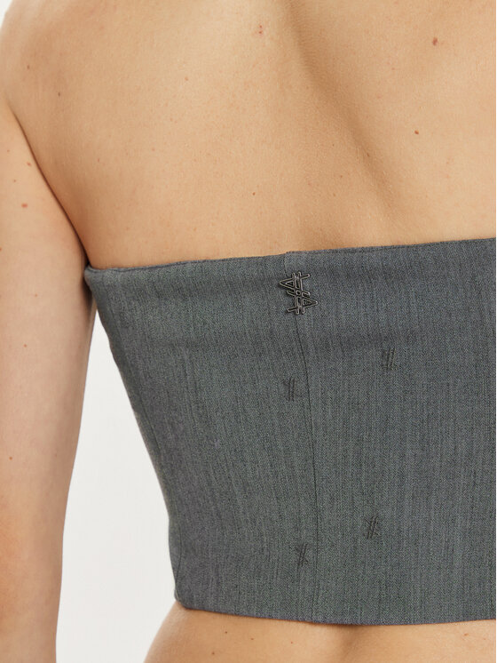 TWINSET TWINSET Top 242AM2044 Szary Slim Fit