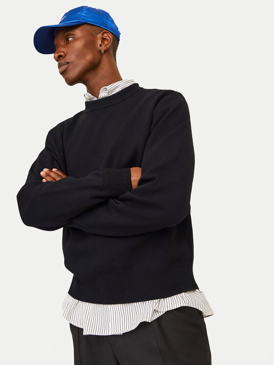 Jack & Jones Jack & Jones Sweter 12261852 Czarny Loose Fit