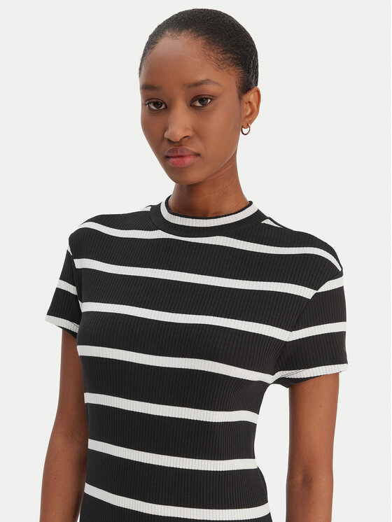 Tommy Hilfiger Tommy Hilfiger Rochie de zi WW0WW47860 Negru Slim Fit