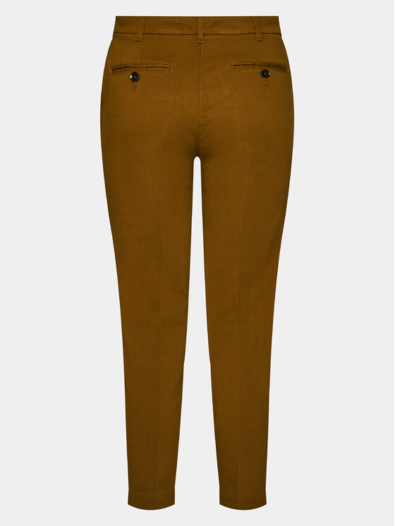 Sisley Sisley Chinosy 48M855BK7 Brązowy Slim Fit