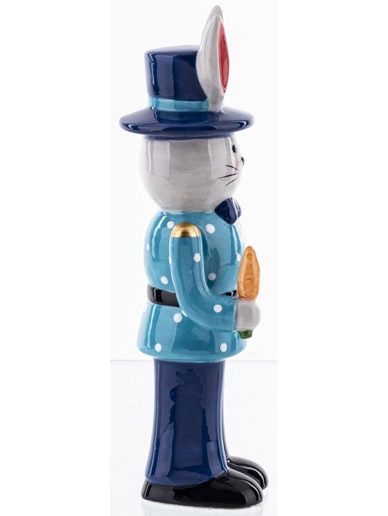 MIAhome MIAhome Figurka kolorowy królik 19,5x6,5x5,5 cm ORECCHIO niebieski mundur Niebieski