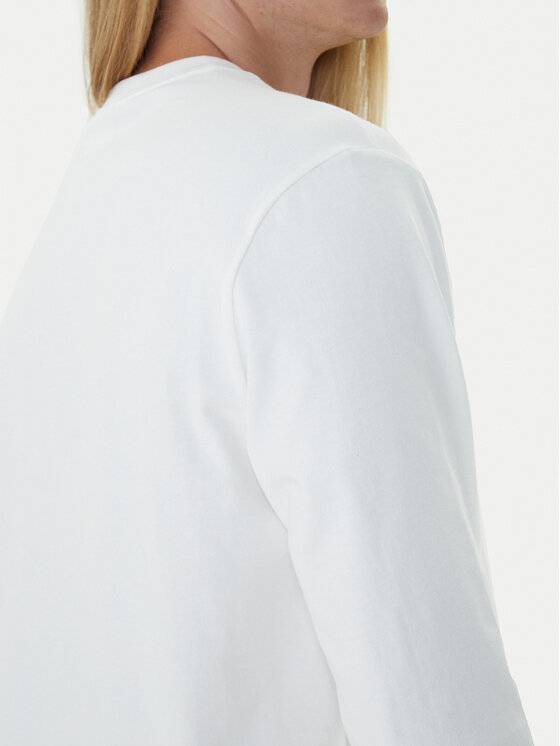 Calvin Klein Calvin Klein Longsleeve Standard Logo LV04LD232G Weiß Relaxed Fit