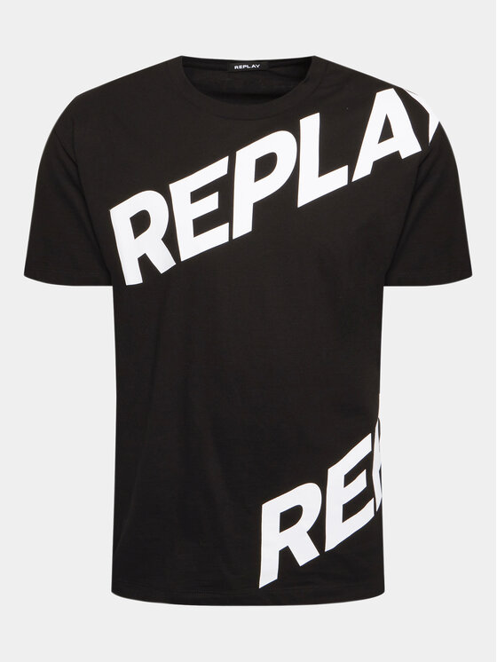 REPLAY Replay T-särk M6668.000.23608P Must Regular Fit