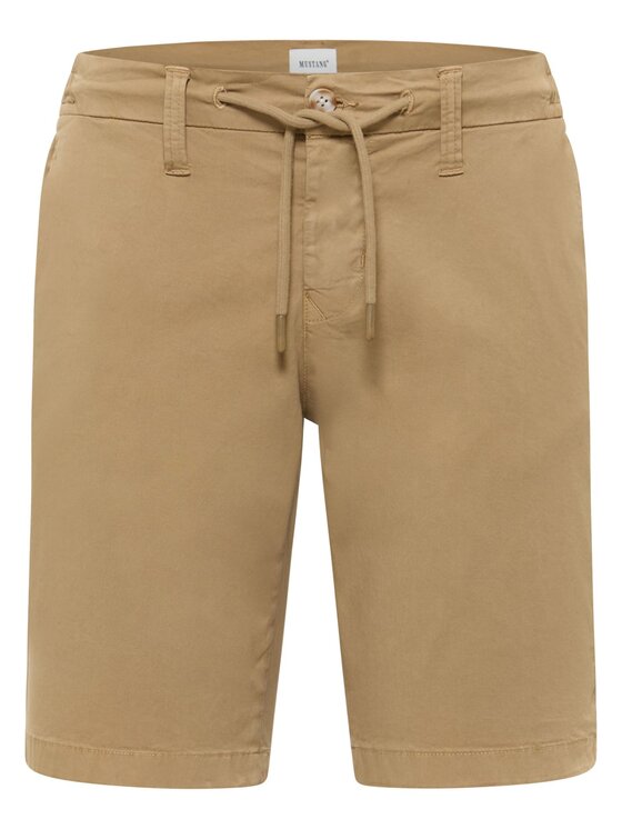 Mustang Mustang Pantaloncini di tessuto Portland Shorts Beige Slim Fit