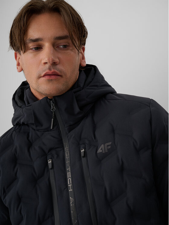 4F 4F Kurtka puchowa URBAN COMMUTER Czarny Regular Fit