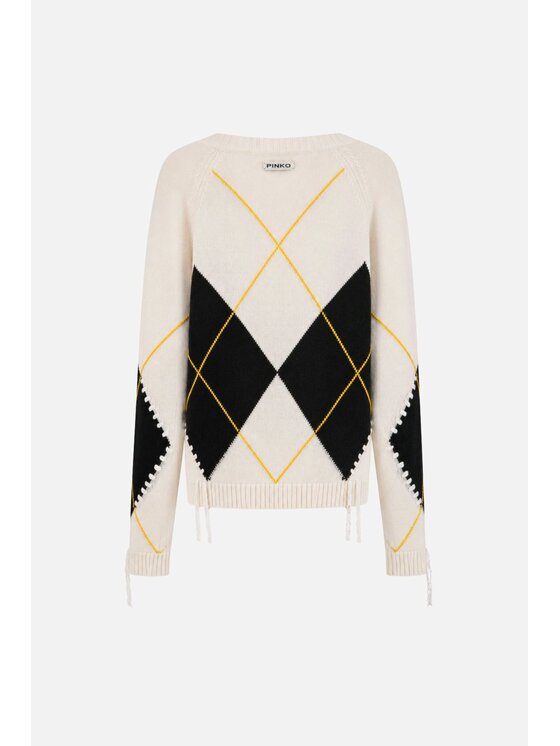 PINKO PINKO Svetr Berna Pull Bílá Regular Fit