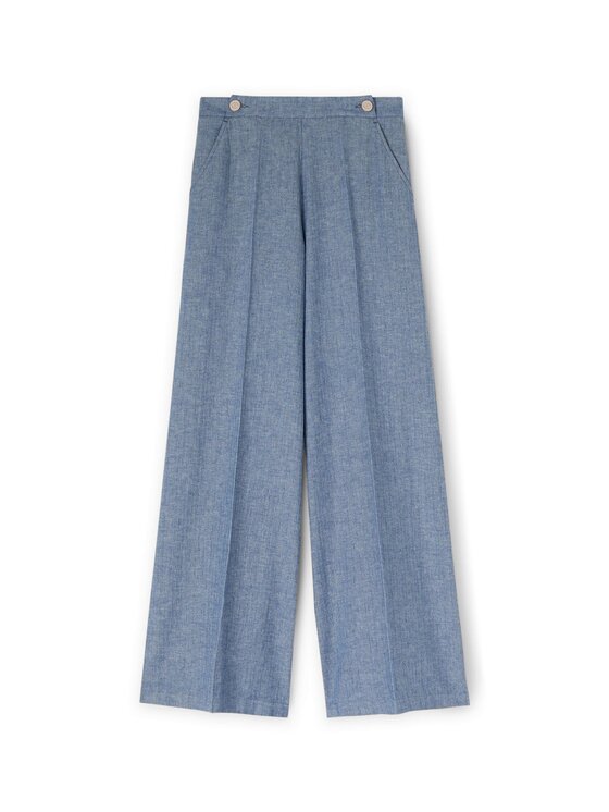 Motivi Motivi Pantaloni di tessuto P236Q103941N024 Turchese Over Fit