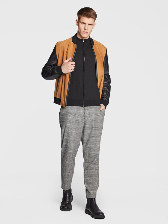 BOSS Boss Pletena jopica Balonso-L 50476347 Črna Regular Fit
