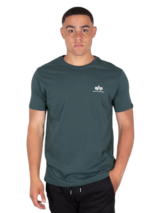 Alpha Industries Alpha Industries T-Shirt AI.188505-610 Zielony Basic Fit