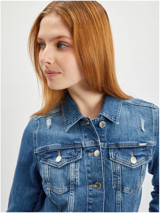 Orsay Orsay Kurtka jeansowa 821139-558000__44 Niebieski Regular Fit
