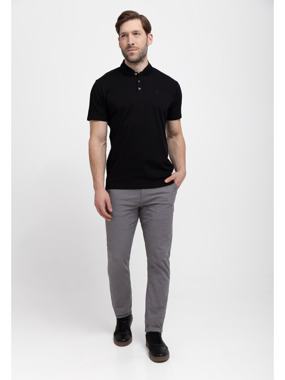 Volcano Volcano Polo O-ANTER Czarny Regular Fit