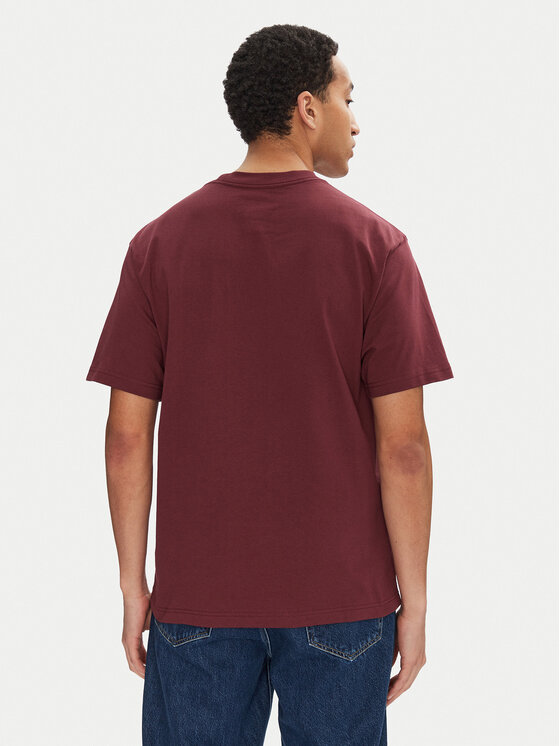 Vans Vans T-Shirt Left Chest II VN000P1P Μπορντό Loose Fit