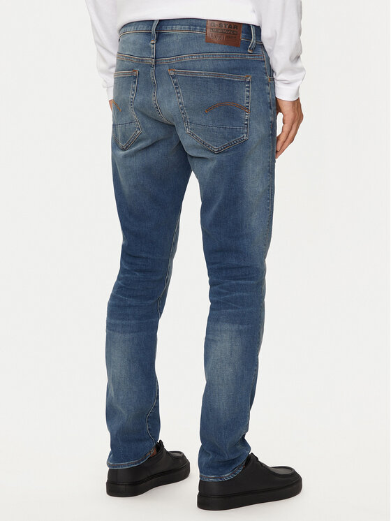 G-Star Raw G-Star Raw Jeansy 3301 51001-8968-2965 Granatowy Slim Fit