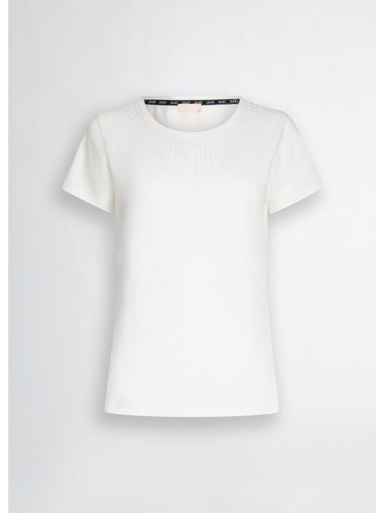 Liu Jo Liu Jo T-Shirt TA5214JS003M9127 Biały Regular Fit