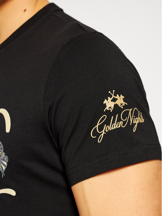 La Martina La Martina T-Shirt RMR301 JS206 Schwarz Regular Fit