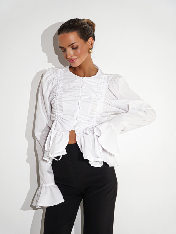 LilaLou LilaLou Koszula Asti Biały Regular Fit