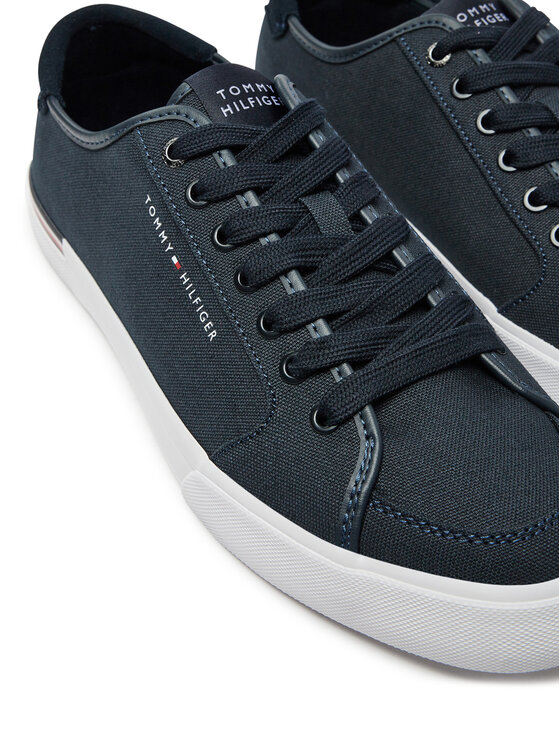 Tommy Hilfiger Tommy Hilfiger Tenisówki Core Corporate Vulc Canvas FM0FM05398 Granatowy