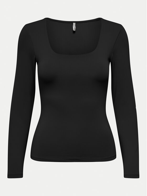 ONLY ONLY Блуза Lea 15302647 Черен Slim Fit