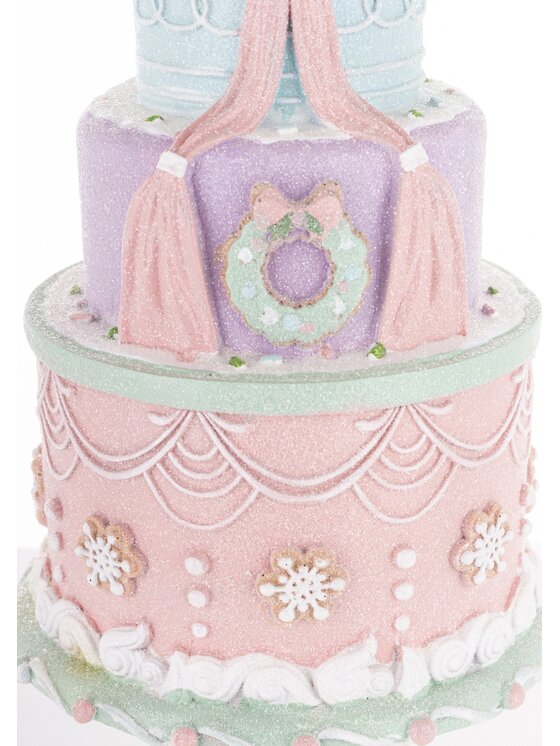 MIAhome MIAhome Figurka świąteczna Tort 41,5x17x17 cm Różowy