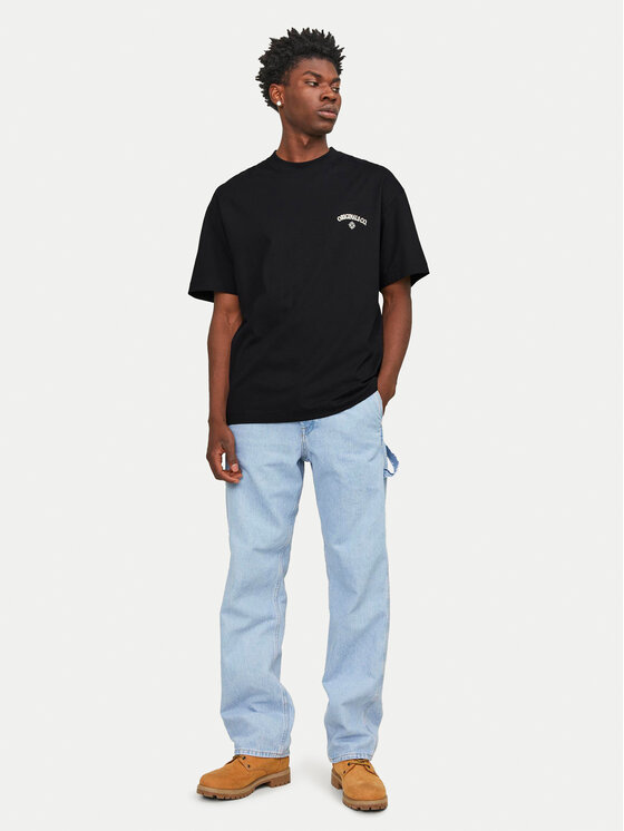 Jack & Jones Jack & Jones T-Shirt Santorini 12251776 Czarny Wide Fit