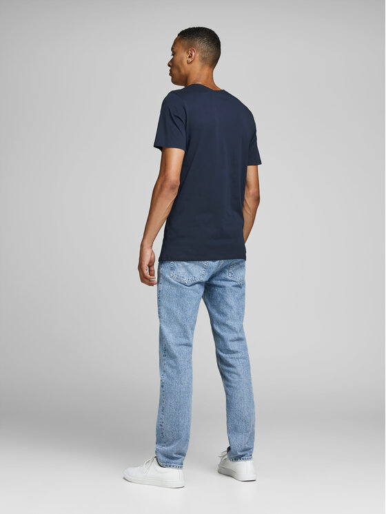 Jack & Jones Jack & Jones Tričko Corp 12151955 Tmavomodrá Slim Fit
