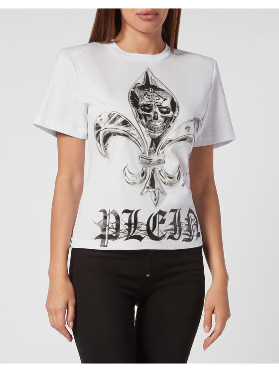 PHILIPP PLEIN PHILIPP PLEIN T-Shirt 2305 Biały Regular Fit