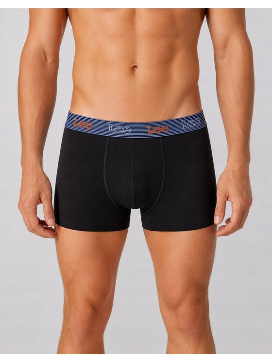 Lee Lee Bokserki Arjay 3 Pack Cotton Elastane Trunks Niebieski