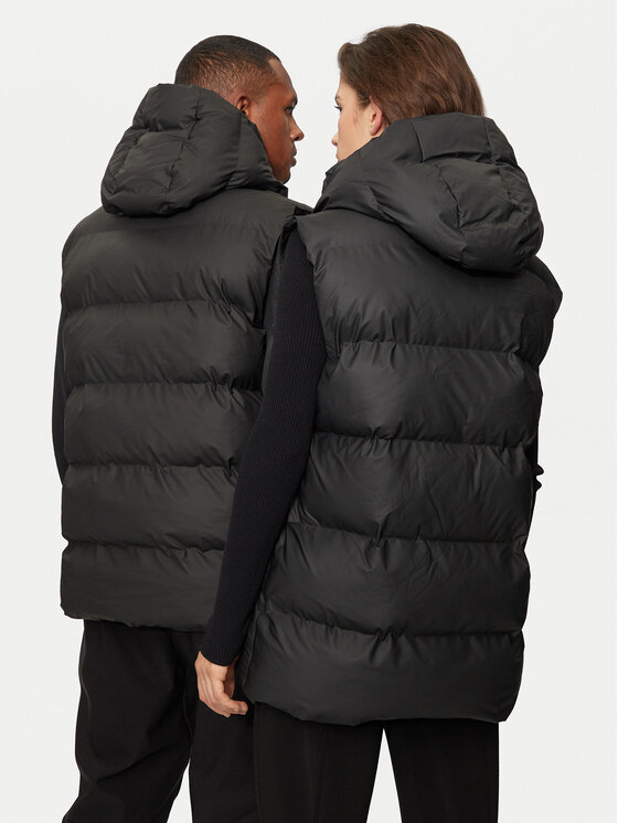 Rains Rains Weste 15140 Schwarz Regular Fit