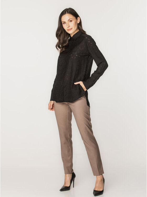 Willsoor Willsoor Koszula 61372 Czarny Oversize