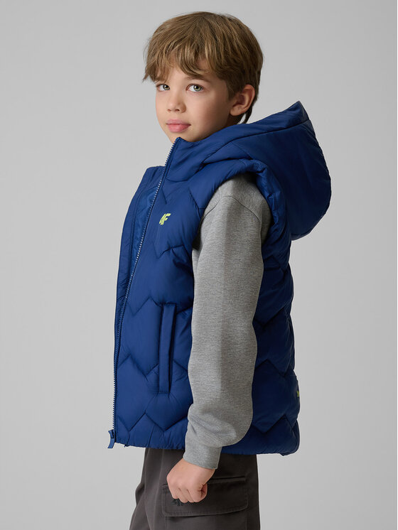 4F 4F Kamizelka OUTERWEAR Granatowy Regular Fit