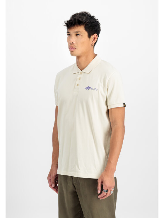 Alpha Industries Alpha Industries Polo Basic Small Logo Polo Beżowy Regular Fit