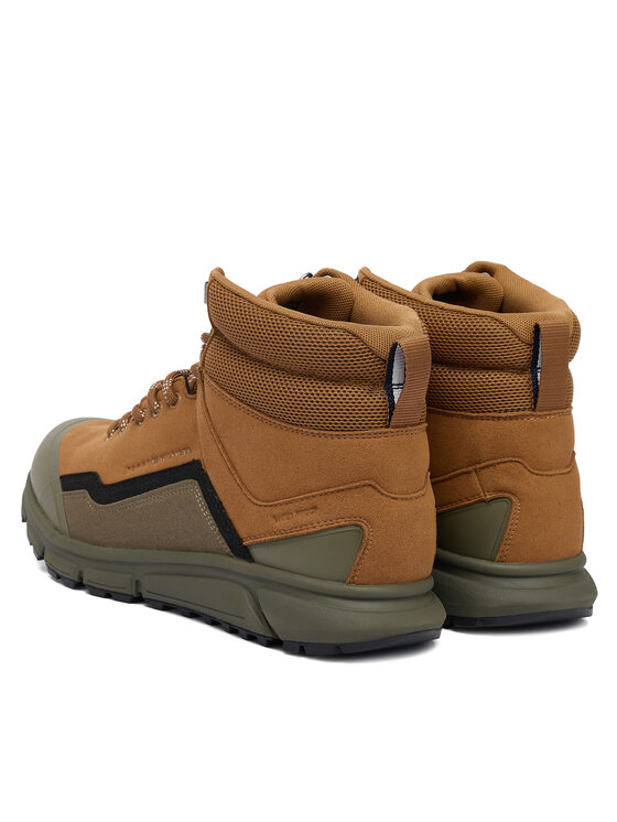 Tommy Hilfiger Tommy Hilfiger Šnurovacia obuv Outdoor Runner Hi Wpm FM0FM05575 Hnedá