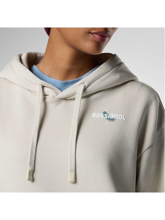 Rossignol Rossignol Bluza W Waterfall Relax Hoodie Srebrny Relaxed Fit