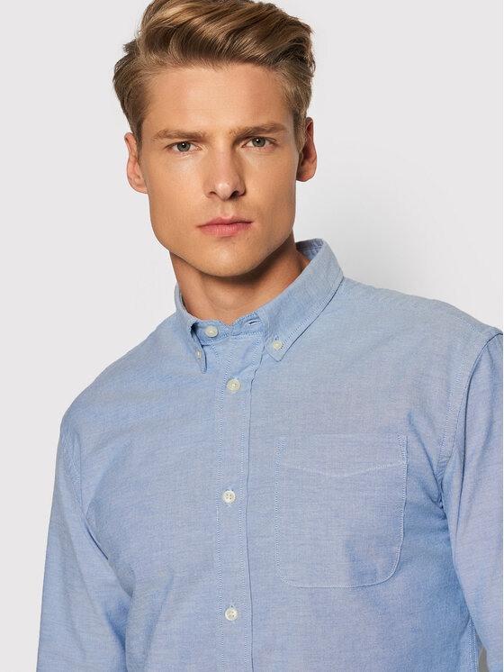 Jack & Jones Jack & Jones Marškiniai Brook Oxford 12192150 Mėlyna Slim Fit