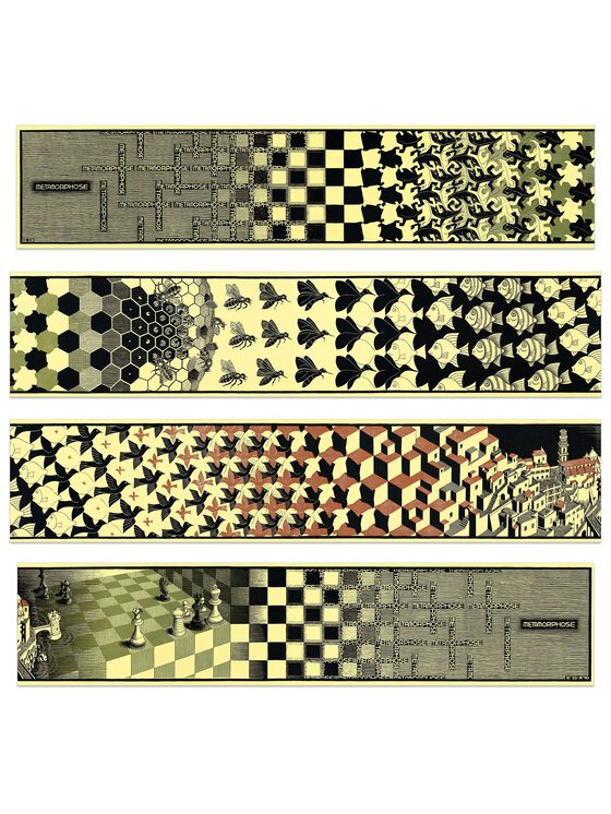 Artopweb Artopweb Dekoracja ścienna Metamorphosis II, 1940 (4 MDF Panels) Kolorowy