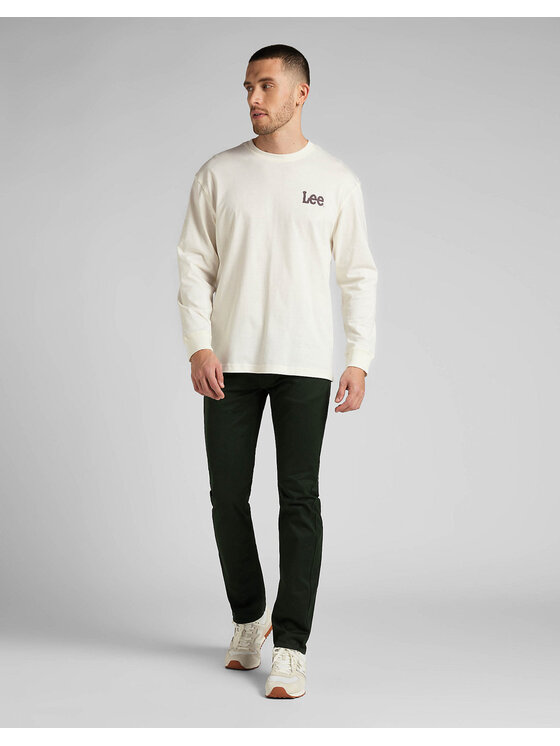 Lee Lee T-shirt LS LOGO LOOSE TEE Bianco Regular Fit