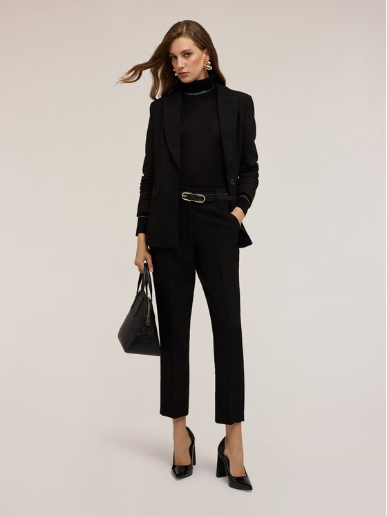 Motivi Motivi Pantaloni di tessuto P020Q004214N033 Nero Regular Fit