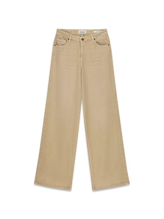 Guess Jeans Guess Jeans Kalhoty z materiálu 180485 Béžová Slim Fit