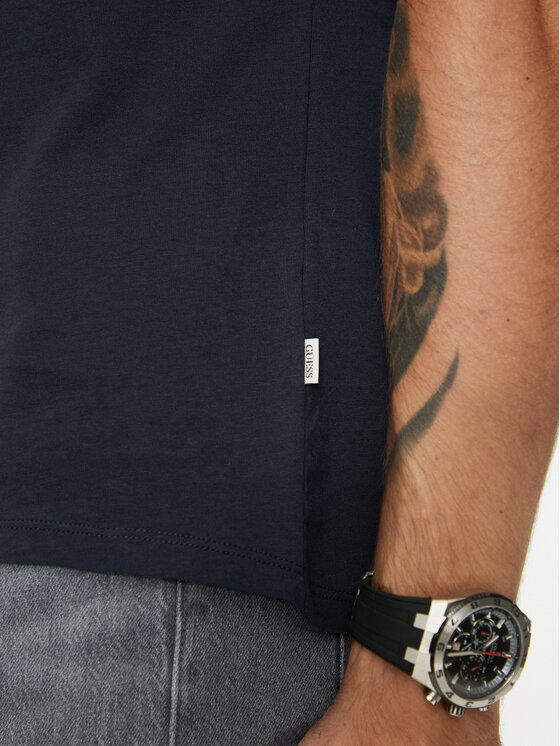 Guess Jeans Guess Jeans Tricou M4YI52 K8HM0 Bleumarin Slim Fit