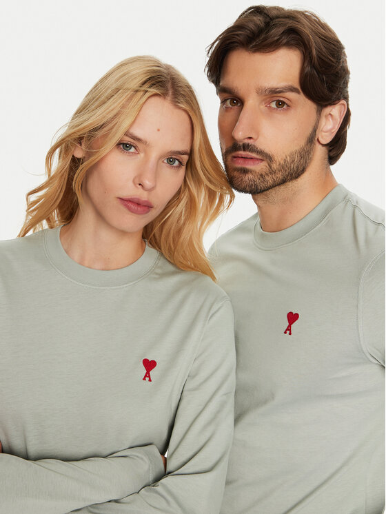 AMI Paris AMI Paris Longsleeve krekls UTS235.724 Pelēks Regular Fit