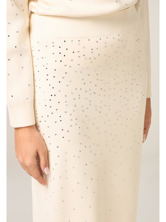 Oltre Oltre Gonna midi 1661J000286N011 Bianco Slim Fit