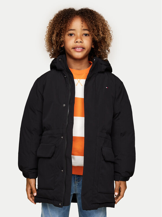 Tommy Hilfiger Tommy Hilfiger Geacă de iarnă KS0KS00605 Negru Regular Fit