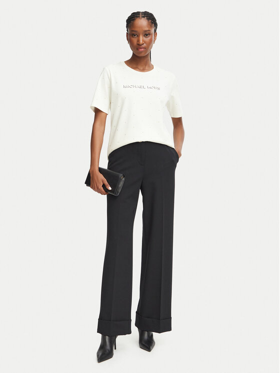 MICHAEL Michael Kors MICHAEL Michael Kors T-Shirt MT6524Y97J Kremowy Regular Fit