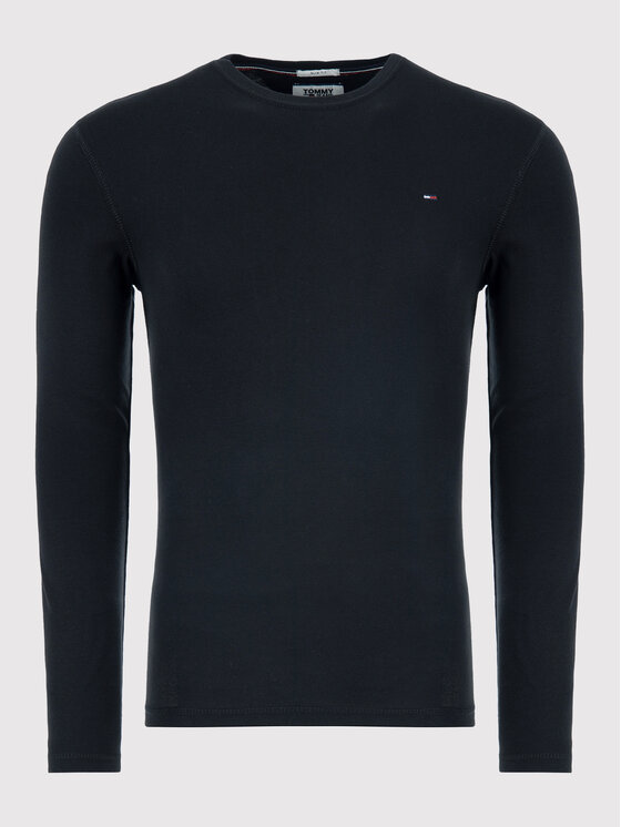 Tommy Jeans Tommy Jeans Longsleeve DM0DM04409 Чорний Slim Fit