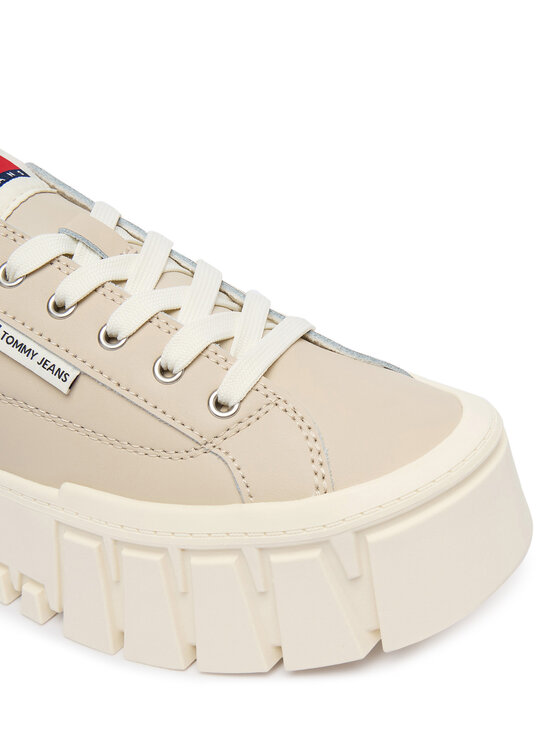 Tommy Jeans Tommy Jeans Sneakersy Tjw Vulc Flatform Leather EN0EN03008 Beżowy