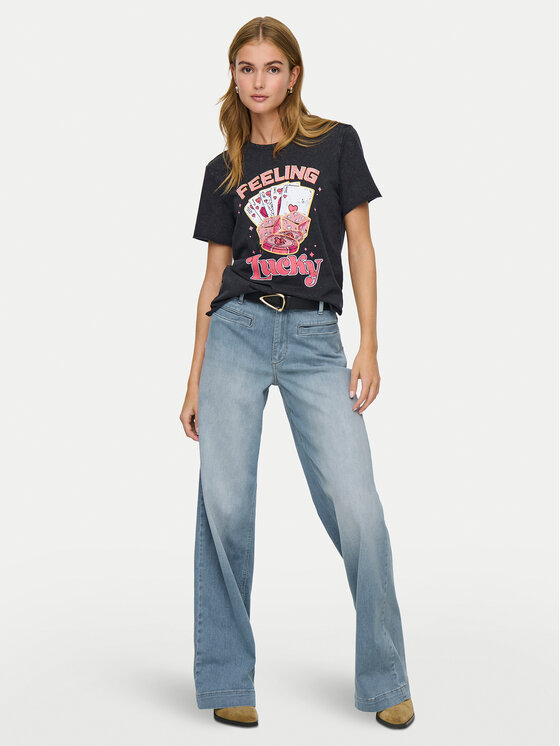 ONLY ONLY Tričko Lucy 15366031 Čierna Loose Fit