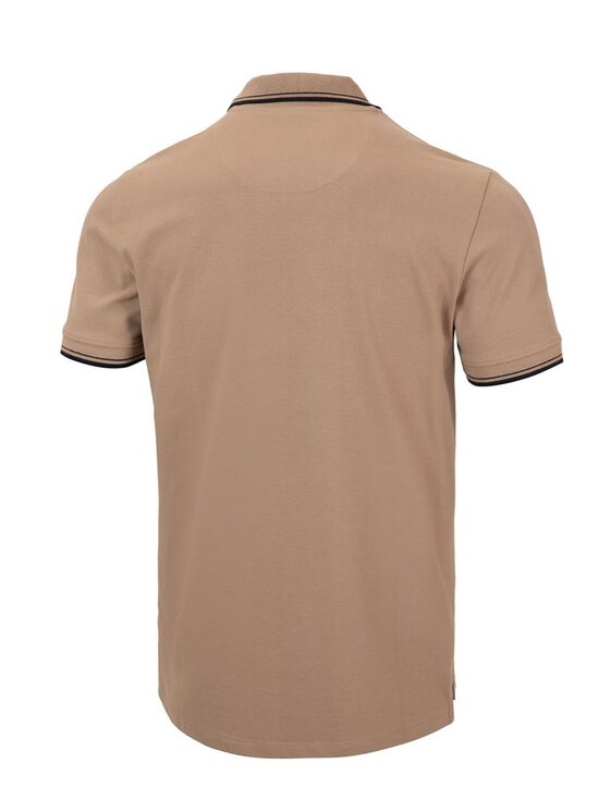 PITBULL PITBULL Polo Koszulka Brązowy Regular Fit